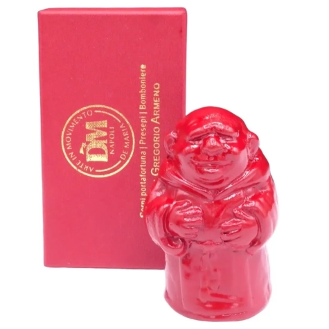 Statuina O' Munaciello classico rosso stilizzato 10 cm 2