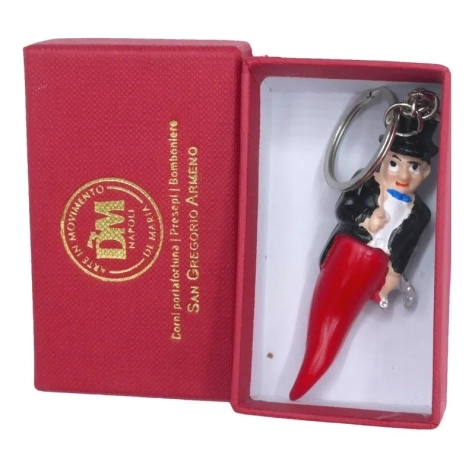 Portachiavi con Gobbo sciò sciò portafortuna 6 cm 2