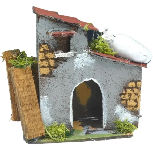 Casa del boscaiolo in sughero 10 cm