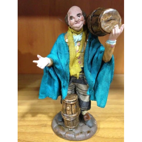 uomo con botti in terracotta presepe san gregorio armeno