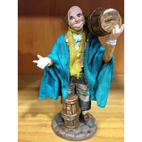 uomo con botti in terracotta presepe san gregorio armeno
