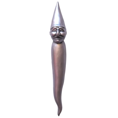 Pulcicorno argento vintage in ceramica da appendere 40 cm