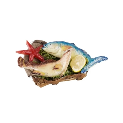 Cestino con pesce in cera per pastori da 18 a 25 cm