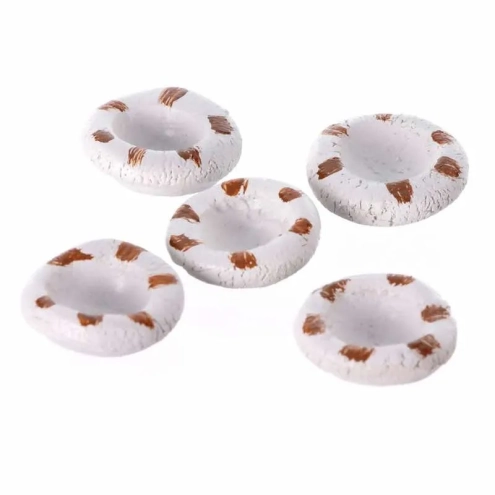 set da 5 piatti in terracotta dipinti a mano