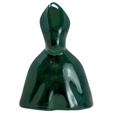 Busto San Gennaro verde petrolio in ceramica 12 cm