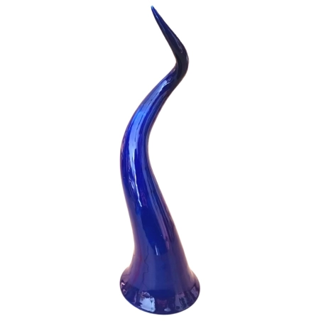 Corno blu in ceramica da tavolo 25 cm