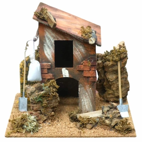 Casa illuminata con stalla 22 cm 2