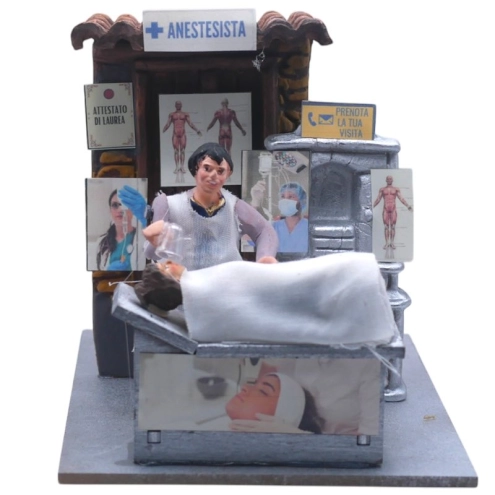 Anestesista uomo in movimento 10 cm