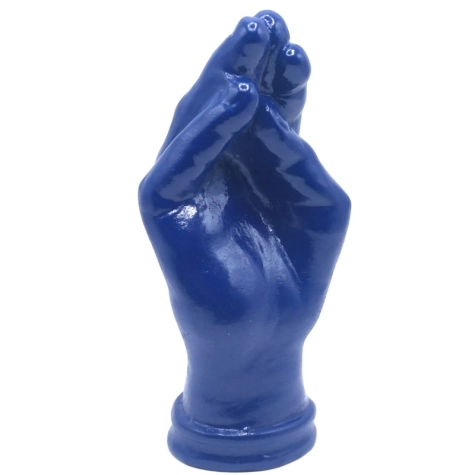 Mano blu " Ma che vuoi" in ceramica 12 cm