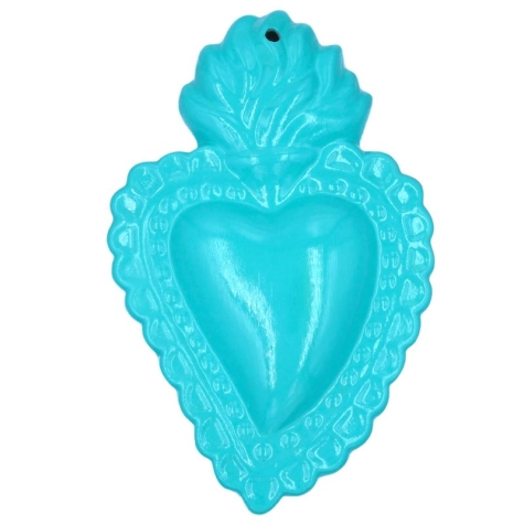Cuore sacro tiffany in ceramica 15 o 20 cm