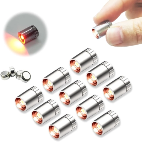 Mini luce rosso fuoco a pila per Presepi