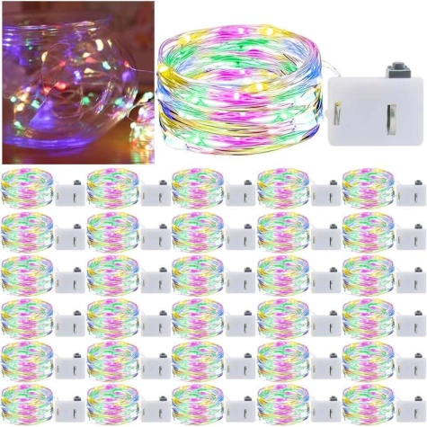stringa da 20 fibre ottiche multicolori impermeabile