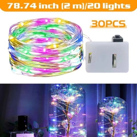 stringa da 20 fibre ottiche multicolori impermeabile 2