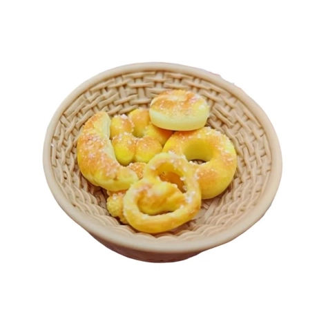 Cesta con biscotti per pastori da 7 a 12 cm