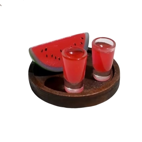 Set con Anguria e 2 bicchieri con succo di anguria