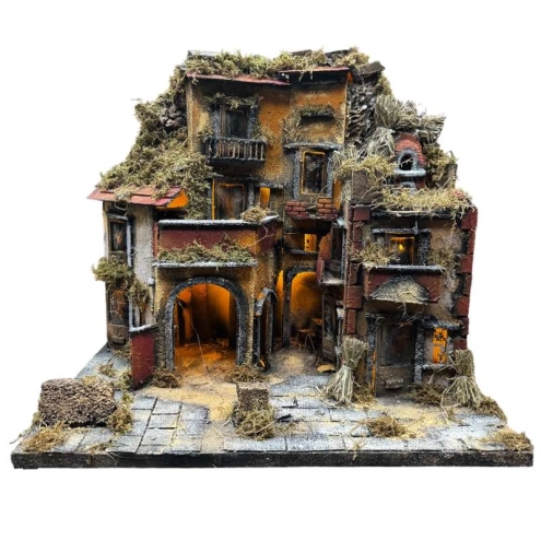 Presepe napoletano completo di forno 50 cm | Presepi artigianali napoli