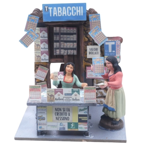 Tabacchi donna uomo in movimento 10 cm