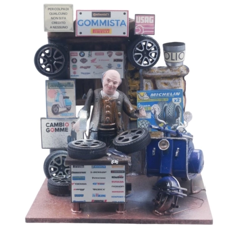 Gommista in movimento | Pastore per presepe - Arte in movimento De Maria