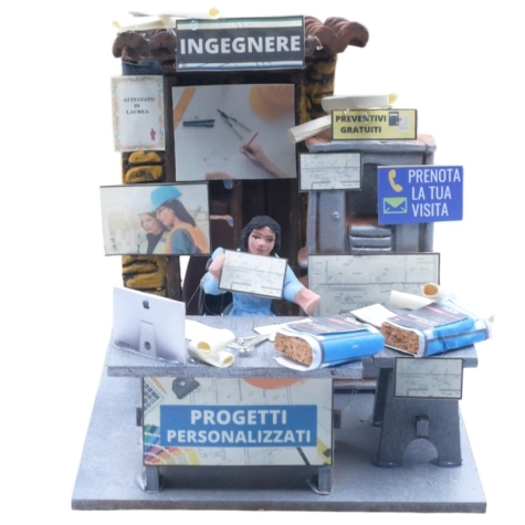 Studio ingegnere in movimento presepe | Pastore per presepe Ingegnere