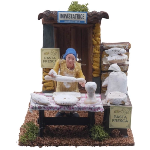 Impastatrice in movimento | Presepi in movimento | Pastore per presepe