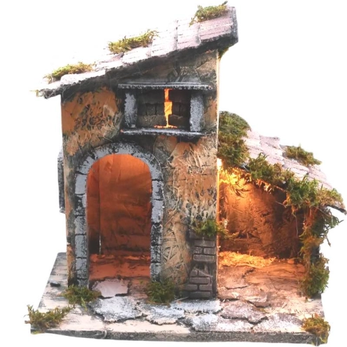 Casa con stalla per presepe artigianale| Presepi napoli