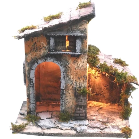 Casa con stalla per presepe artigianale| Presepi napoli