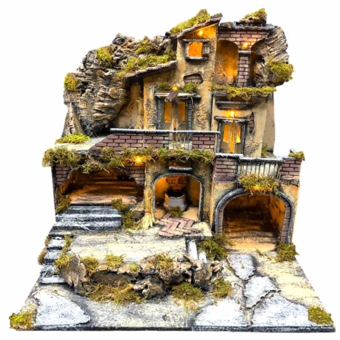 Presepe fatto a mano  con pastori 40 cm |Natività per presepe