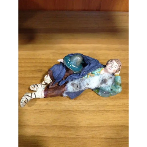 benino pastore che dorme in terracotta presepe san gregorio armeno