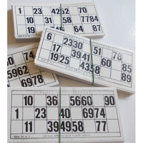 24 cartelle per tombola