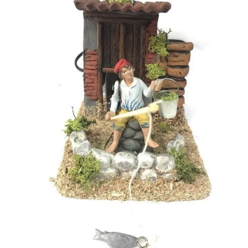 Pescatore in movimento 10 cm