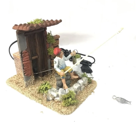 Pescatore in movimento 10 cm 2