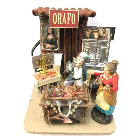 Orafo con cliente in movimento 10 cm