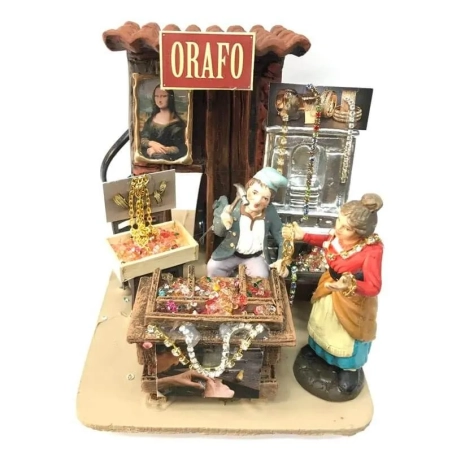 Orafo con cliente in movimento 10 cm