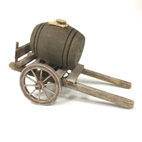 Carretto con botte per pastori da 10 cm