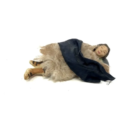 Benino in terracotta con vestiti di stoffa 7 cm