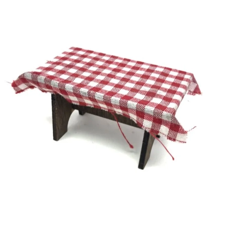 Tavolo con tovaglia per pastori da 10 cm