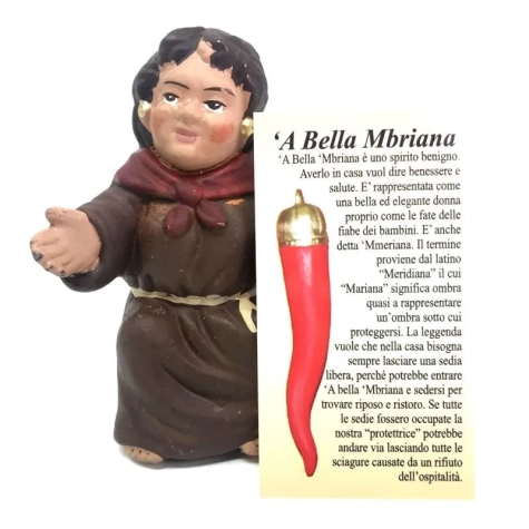 Statuetta Bella Mbriana in terracotta 10 cm 2