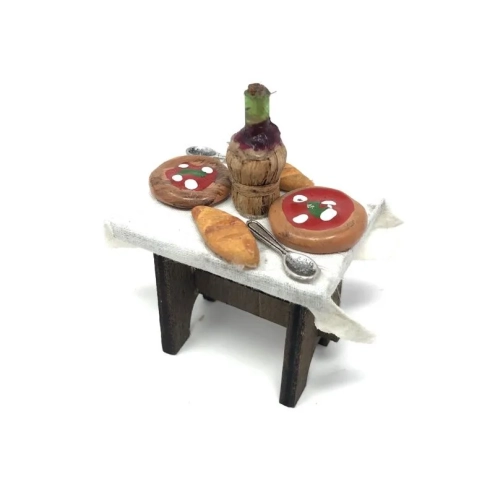 Tavola con pizze  e pane per pastori da 7 a 10 cm