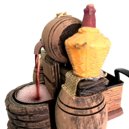 Vinaio in legno presepe fontana scenografia 13 cm