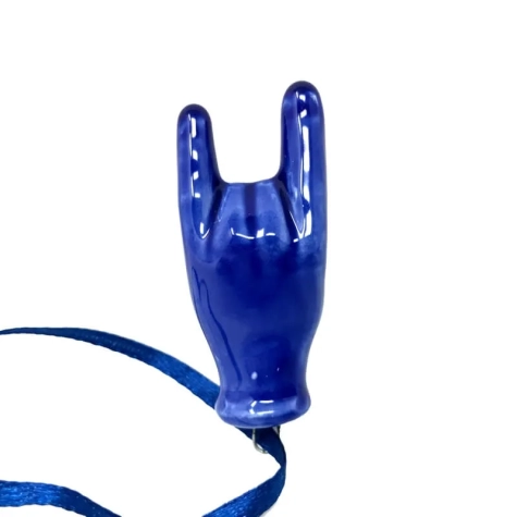 Corna in ceramica blu scuro 5 cm 2
