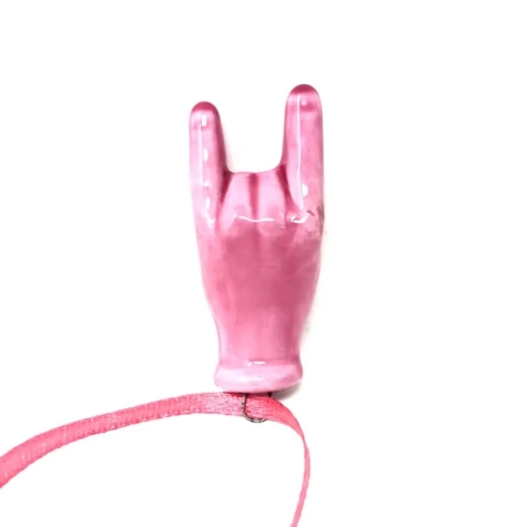 Corna in ceramica rosa 5 cm 2