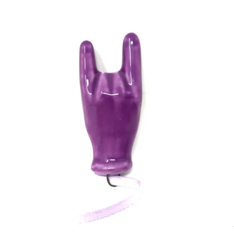 Corna in ceramica viola 5 cm 2