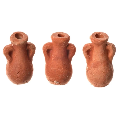 set da 3 anfore terracotta presepe trasporto acqua