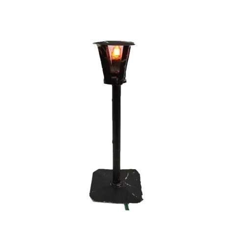 Lampione in ferro  con luce 13 cm