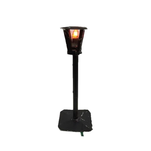 Lampione in ferro  con luce 13 cm