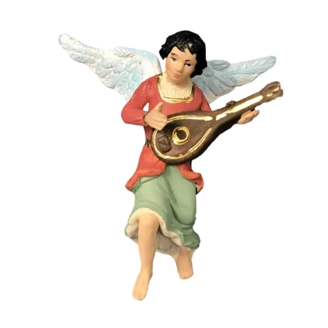 Angelo con mandolino in terracotta 10 cm