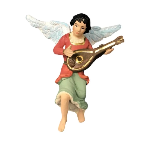 Angelo con mandolino in terracotta 10 cm