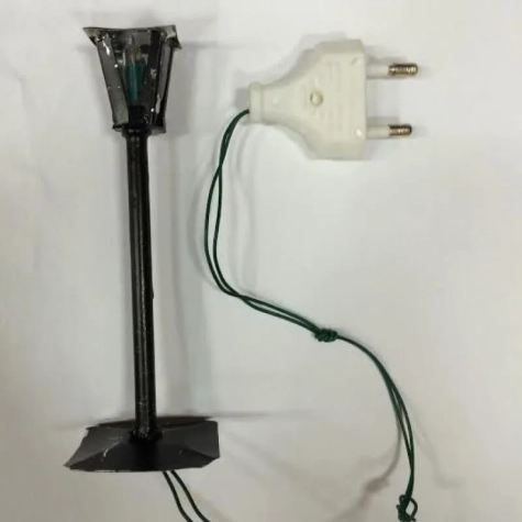 Lampione in ferro  con luce 11 cm 2