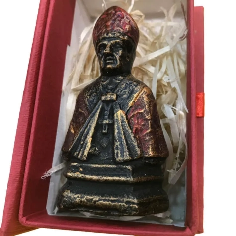 Busto San Gennaro in scatola regalo statuina presepe 2