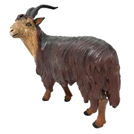 Capra di montagna in terracotta con occhi di vetro